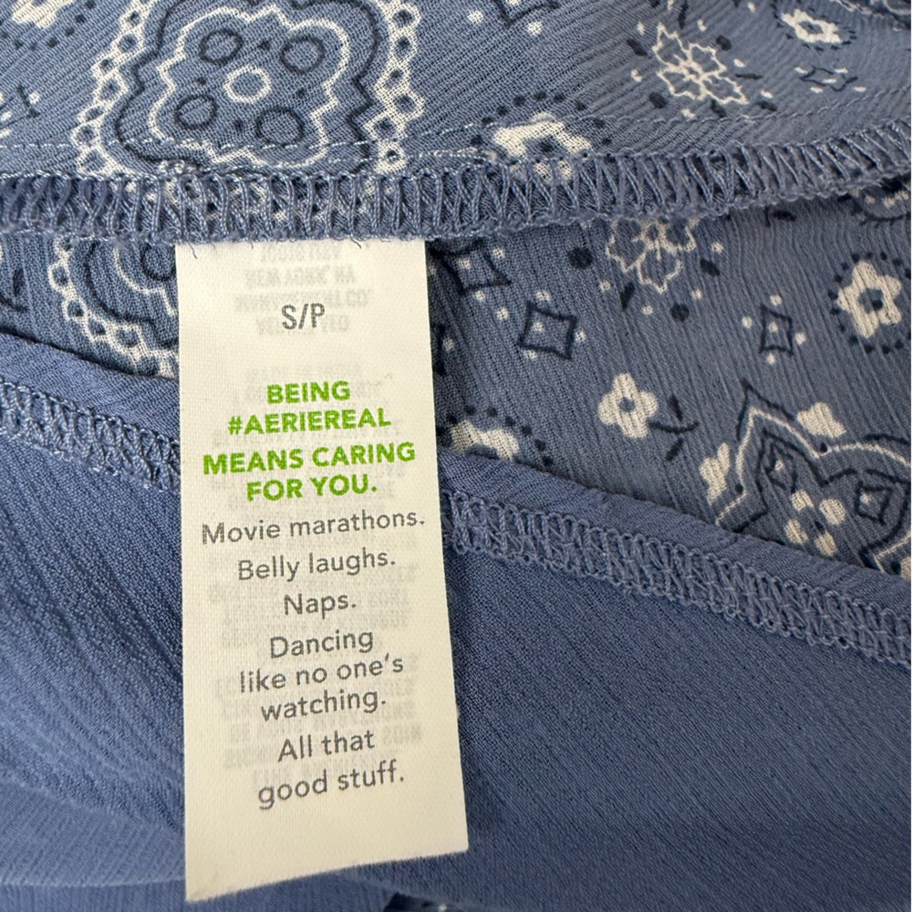 Aerie Navy Paisley Mini Skirt - Picture 5 of 5